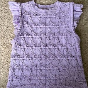 Current Air Lilac Textured Kids Sweater